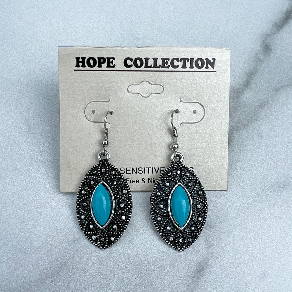 Turquoise & Silver Earrings